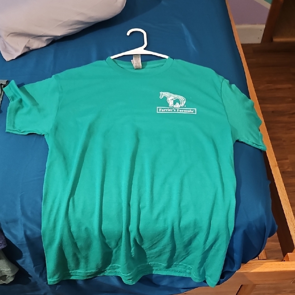 Green T-Shirt With Farriers Formula Logo